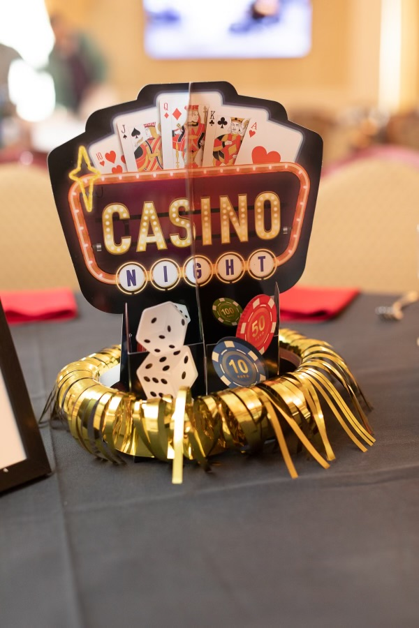 A casino-themed party favor.